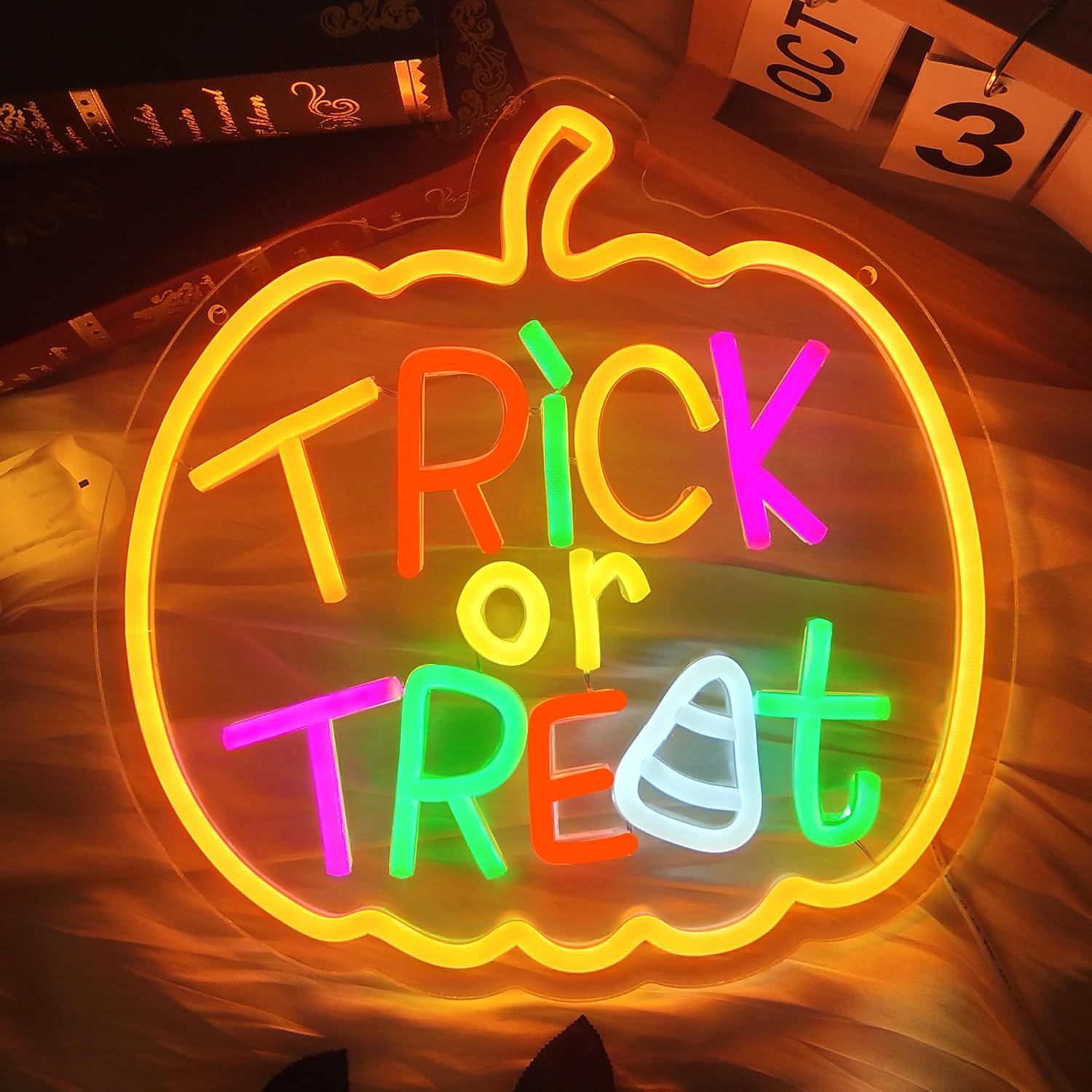 Trick or Treat Neon Sign with  - Home Decor Lighting Tricks recension och pris