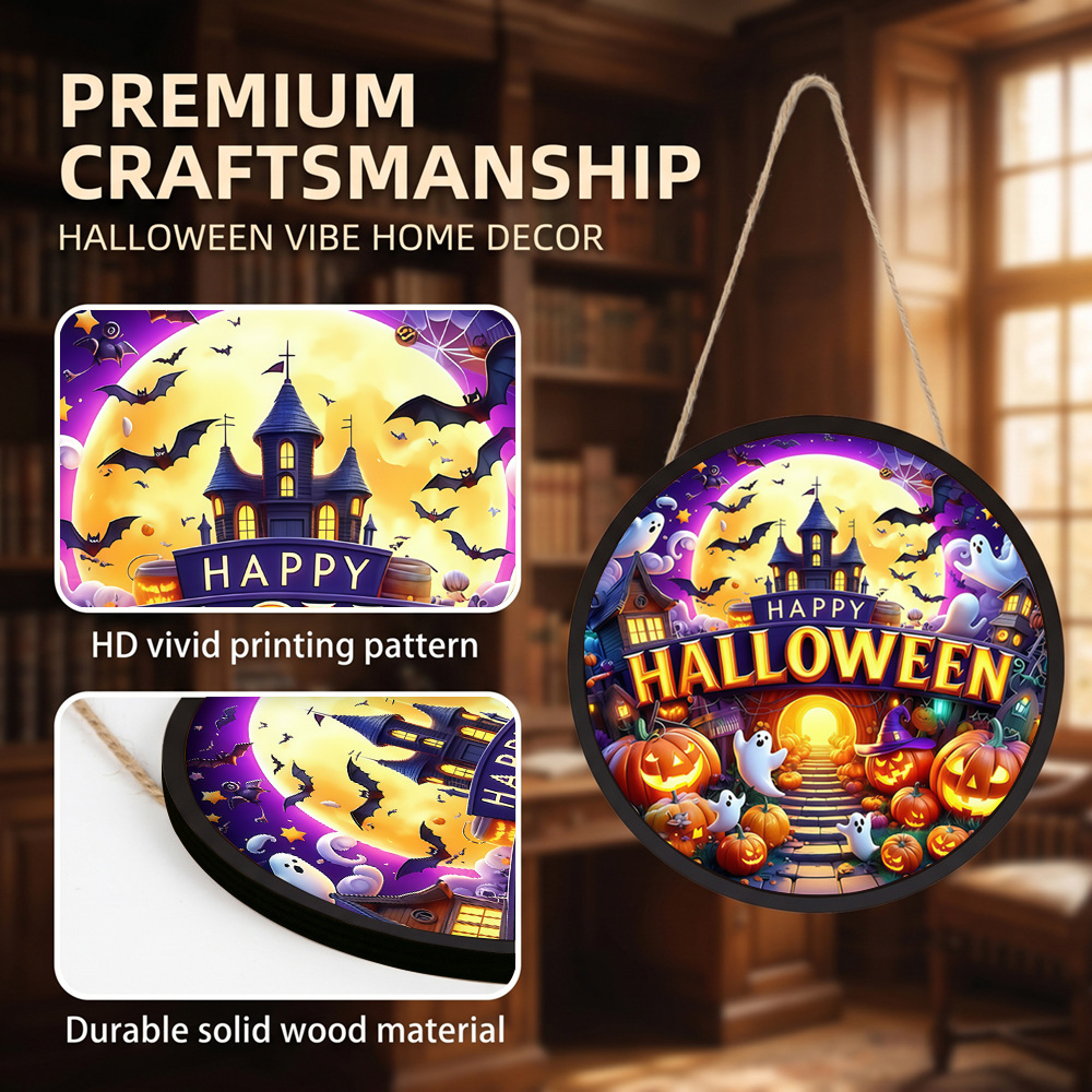 Round Glowing Halloween Hangin - Home Decor Lighting Tricks recension och pris