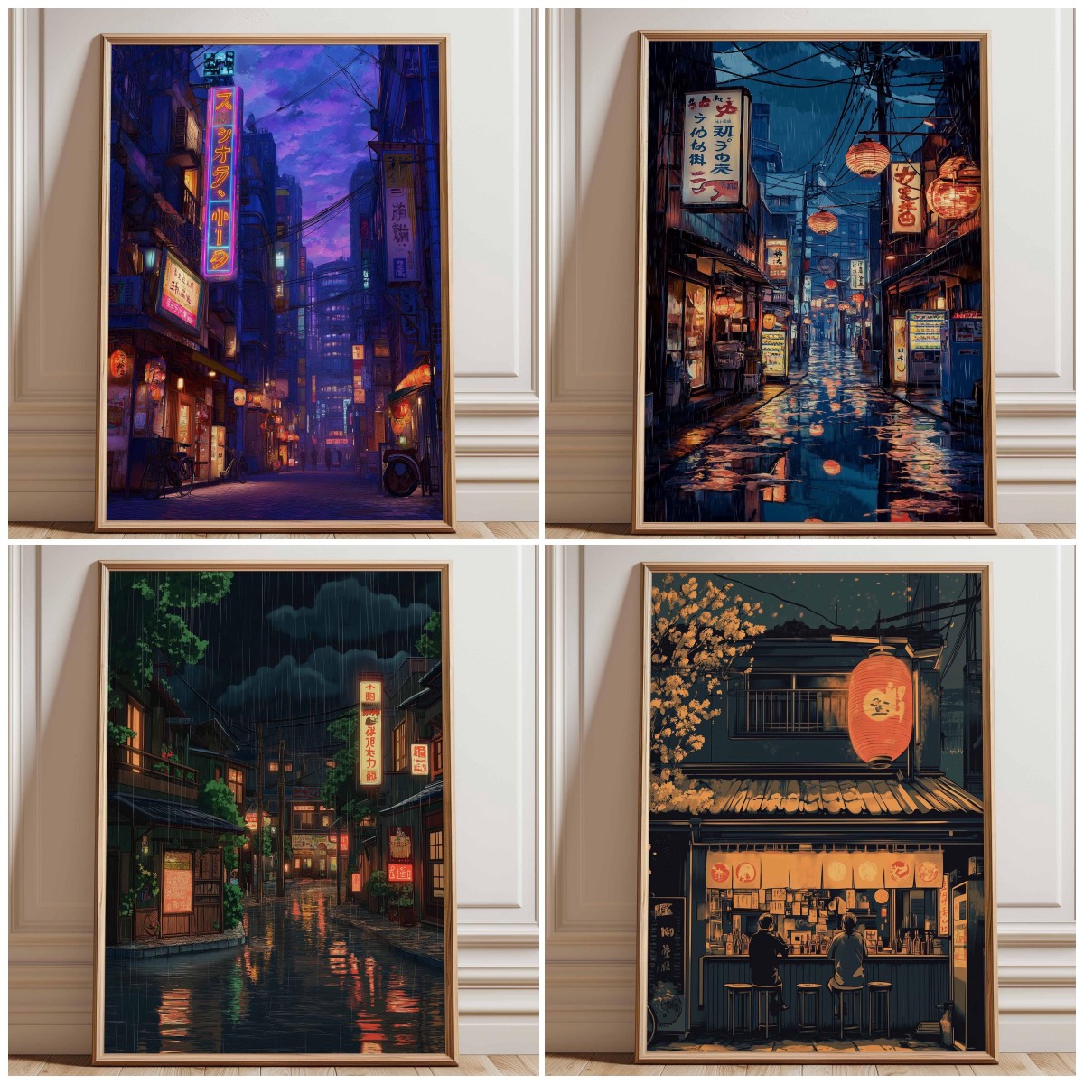 Neon Tokyo Street Poster Print - Japanese Lighting Decor recension och pris