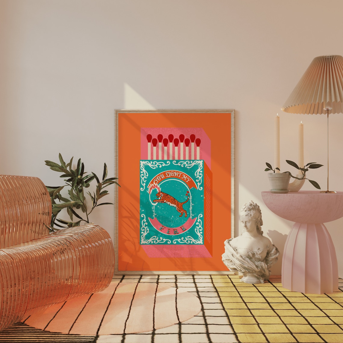 You Light My Fire Orange Match - Orange Lighting Decor recension och pris