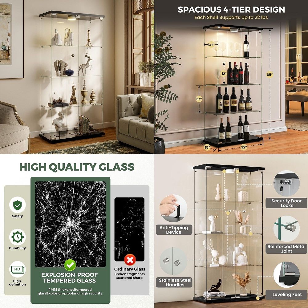 Display Cabinet with LED Light - Lighting & Home Decor Studio recension och pris