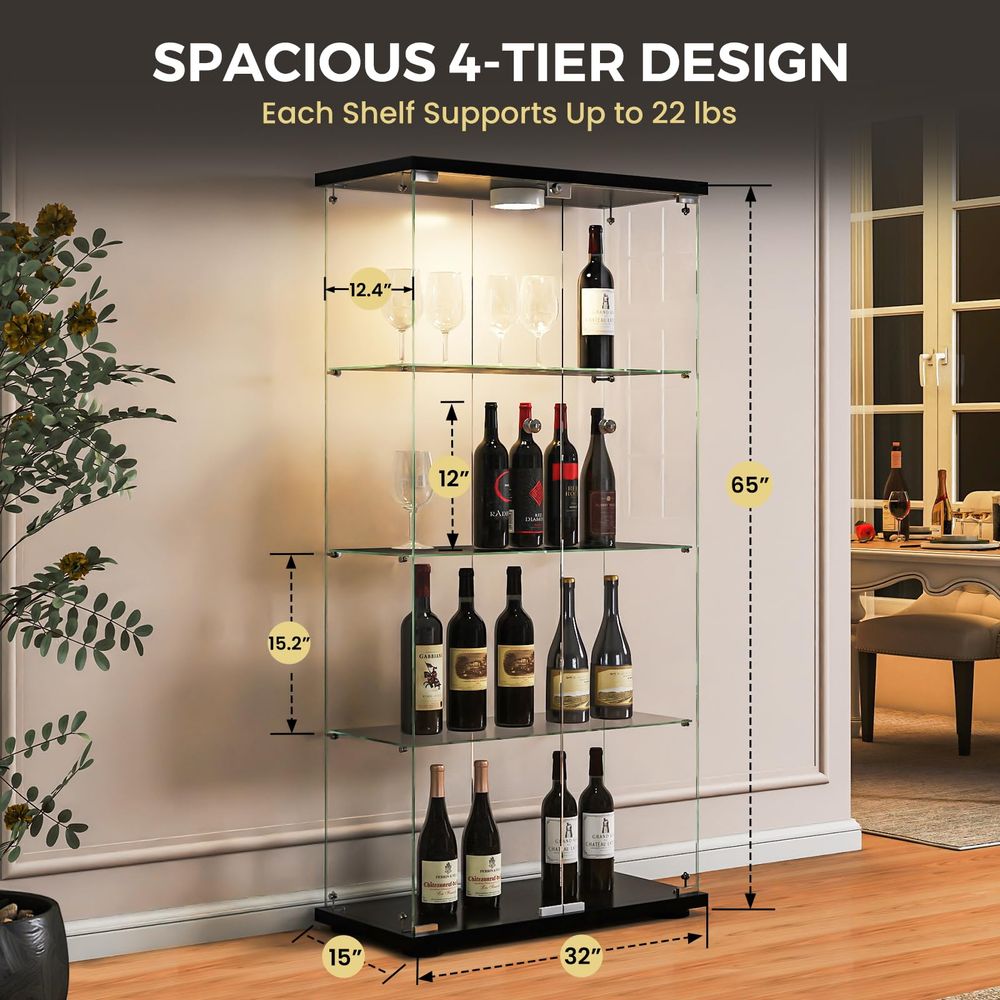 Display Cabinet with LED Light - Lighting & Home Decor Studio recension och pris