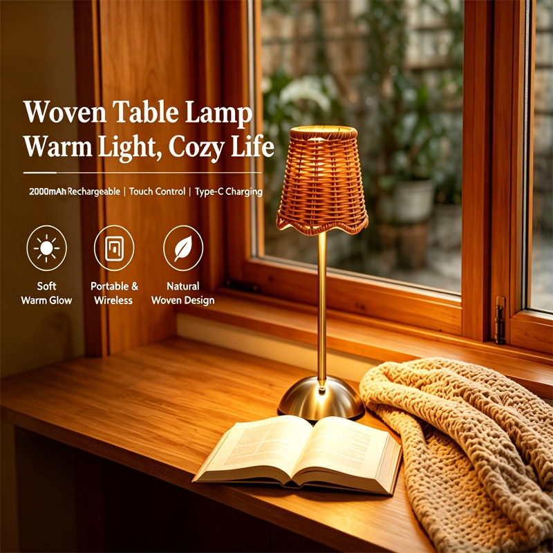 Bohemian Woven Rattan Art Tabl - Lighting Decoration For Home recension och pris