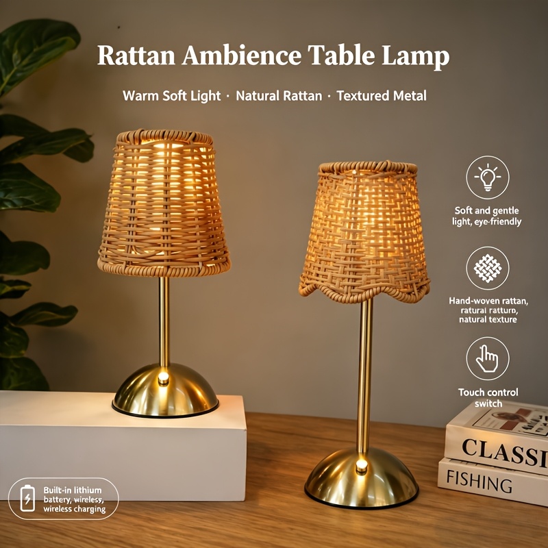 Bohemian Woven Rattan Art Tabl - Lighting Decoration For Home recension och pris