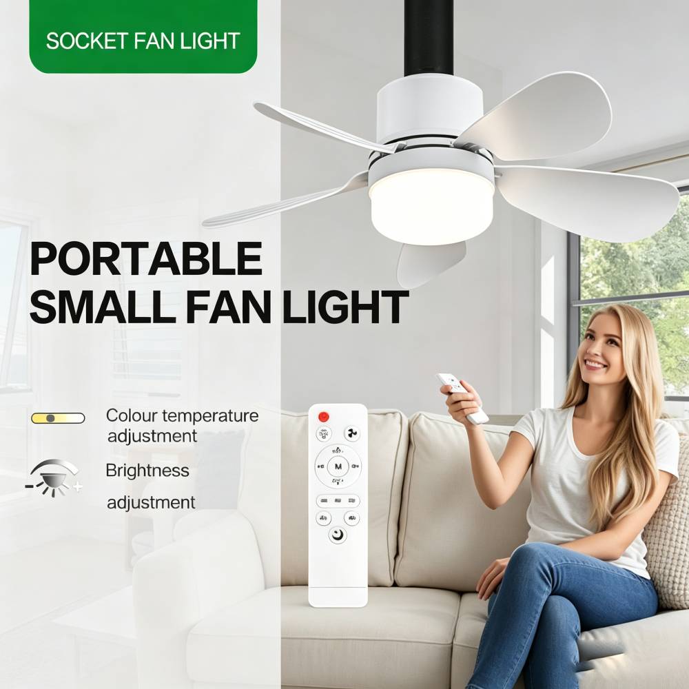 Socket Fan Light with Remote,  - Lighting Decor Room recension och pris
