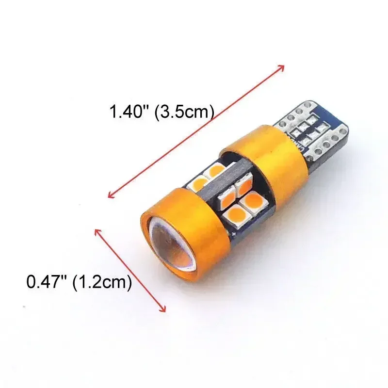 2Pcs Car T10 12V LED Signal Li - Orange Lighting Decor recension och pris