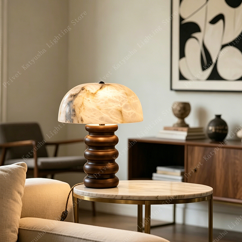 Retro Alabaster Mushroom Table - Lighting Home Decor Items recension och pris
