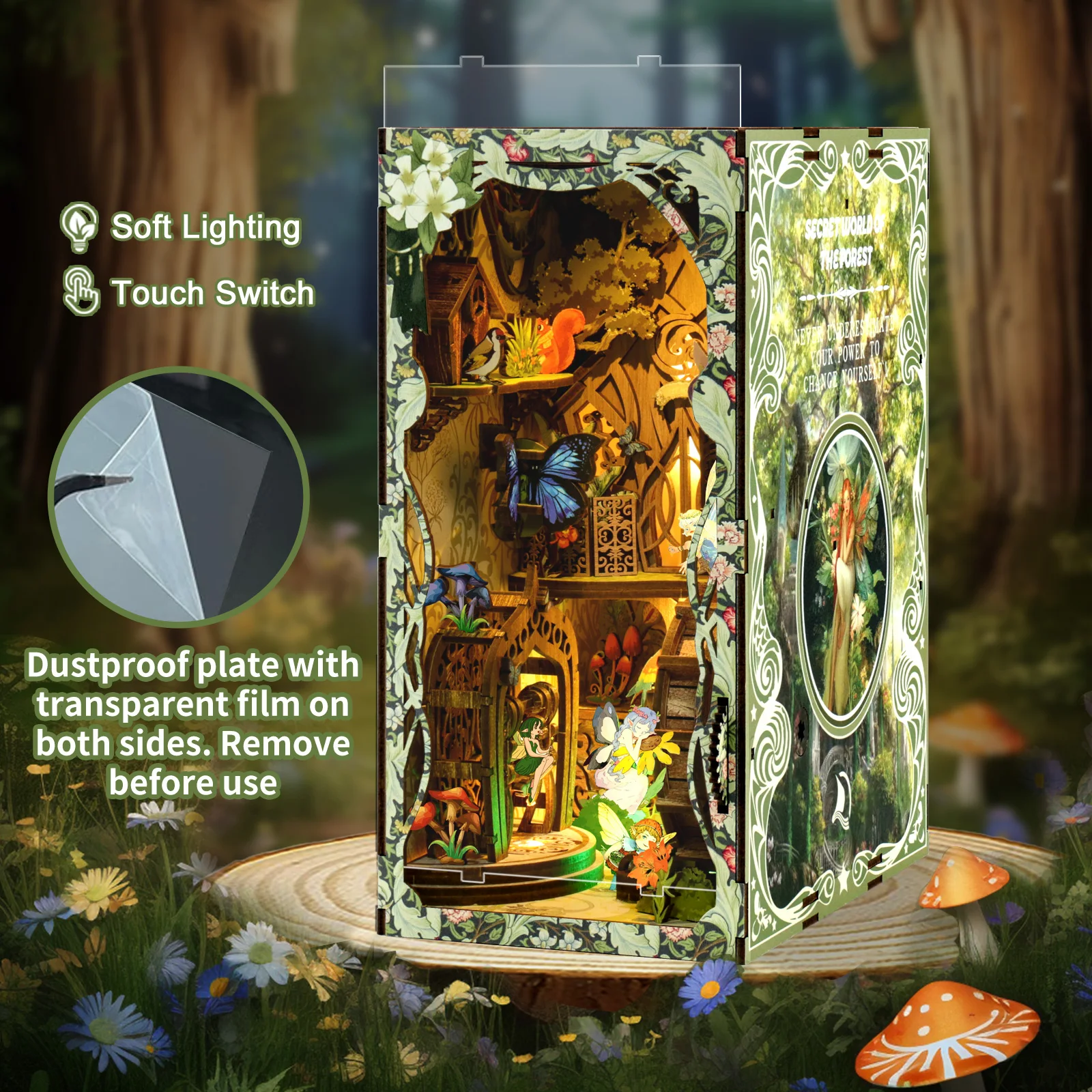 Cool DIY Book Nook Miniature H - Lighting Decor For House recension och pris