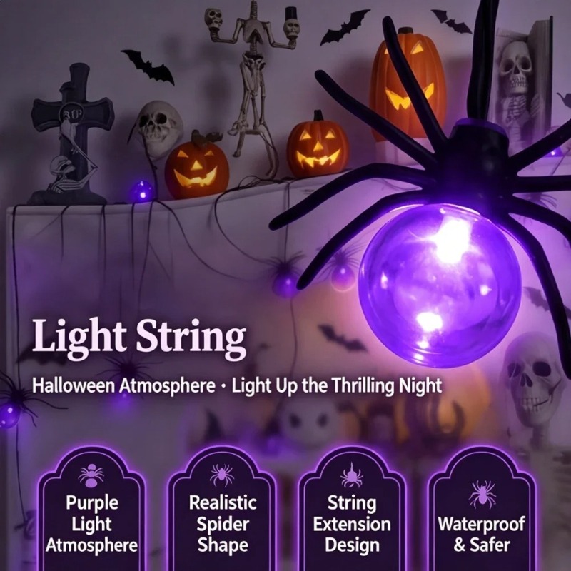 Battery Powered Spider LED Str - Lighting Decor Outdoor recension och pris
