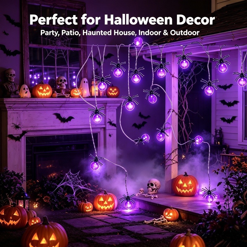 Battery Powered Spider LED Str - Lighting Decor Outdoor recension och pris
