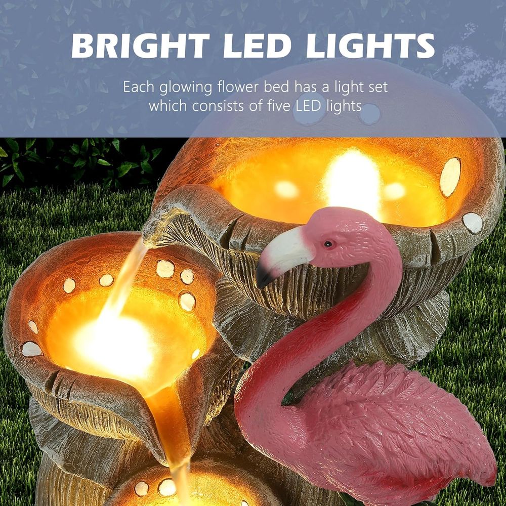 5 Tier Garden Waterfalls with  - Lighting Decor For House recension och pris