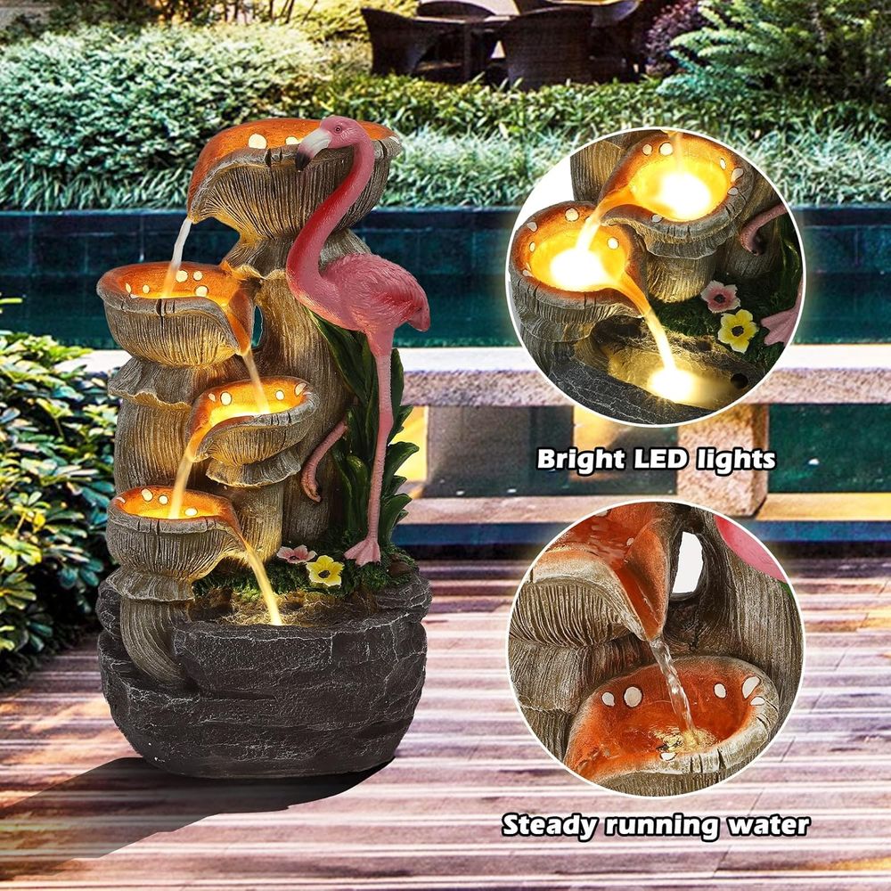 5 Tier Garden Waterfalls with  - Lighting Decor For House recension och pris