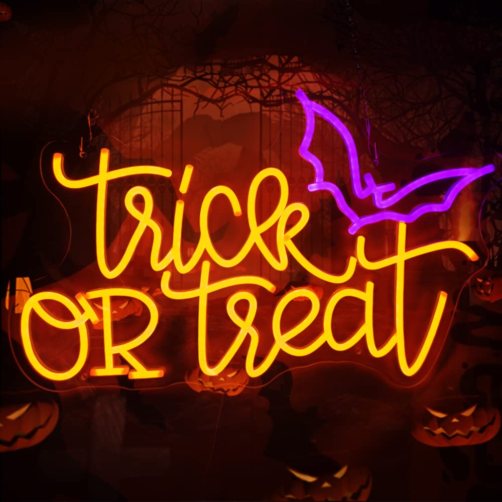 Trick or Treat Neon Sign Light - Home Decor Lighting Tricks recension och pris