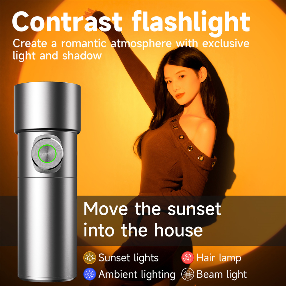 NEW Photography Flashlight 4-C - Sunset Lamp Projection recension och pris