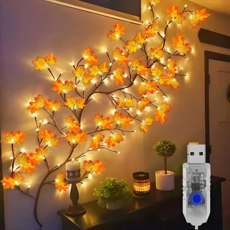 DIY Maple Leaf Rose Pendant US - Lighting Decoration For Home recension och pris