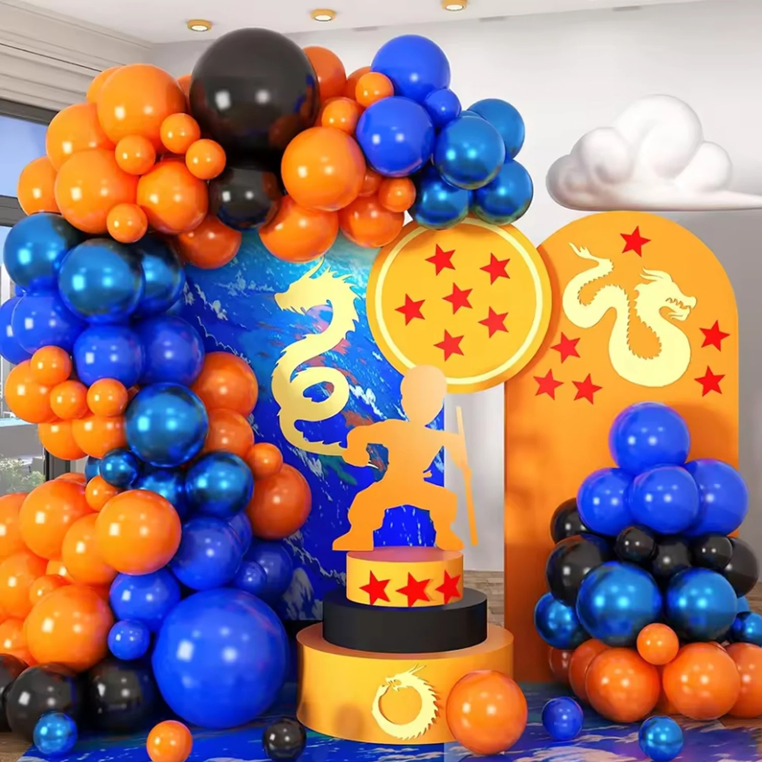 110pcs Orange Blue Latex Ballo - Orange Lighting Decor recension och pris