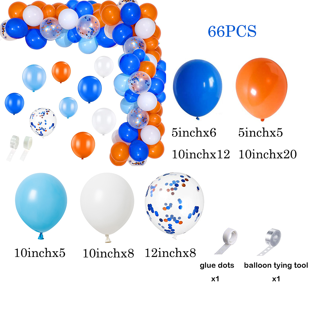 Orange Blue Balloons Garland A - Orange Lighting Decor recension och pris