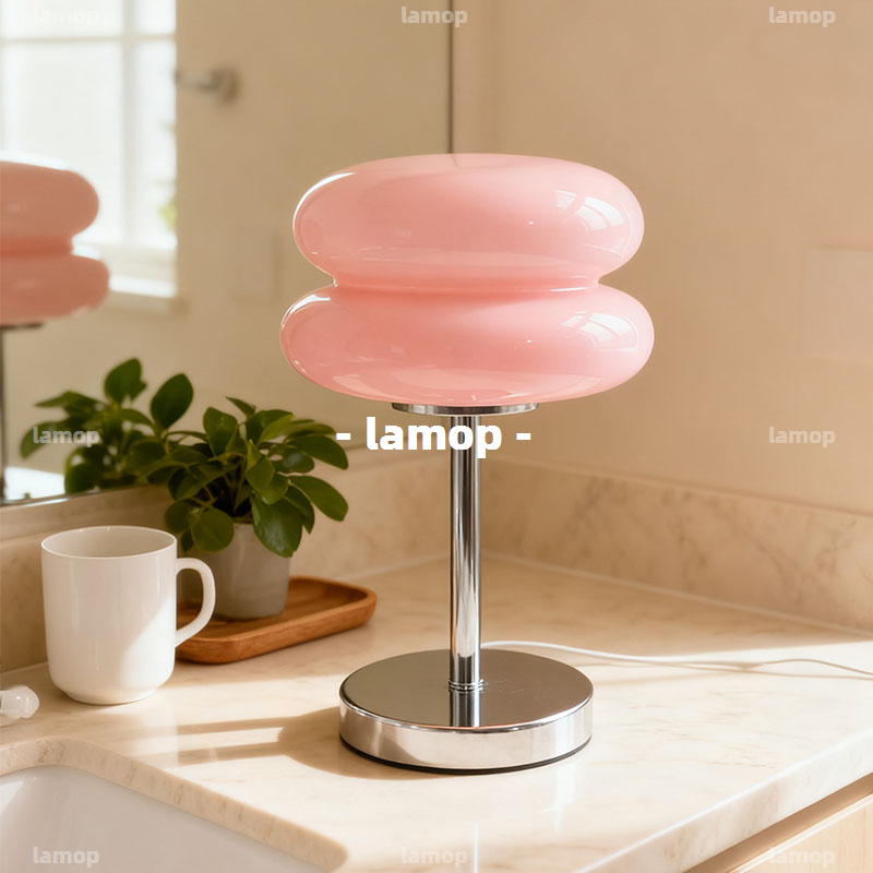 Cream Retro Bedside Table Lamp - Lighting Decor Bedroom recension och pris
