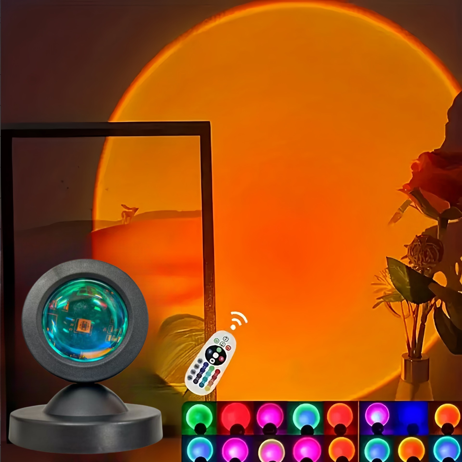 1pc Vibrant Sunset Projection  - Sunset Lamp Projection recension och pris