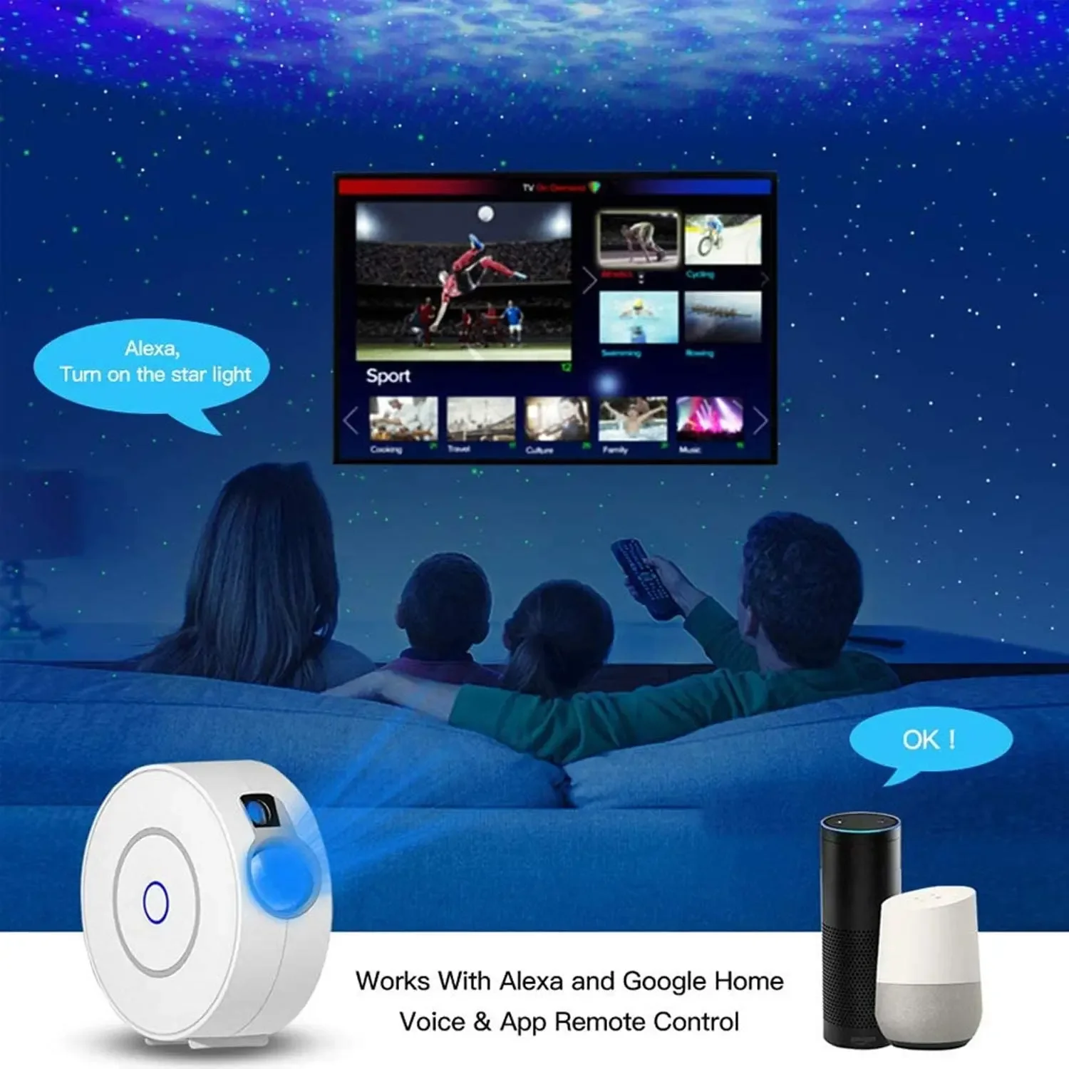 Tuya WiFi Intelligent Aurora G - Sunset Lamp Projection recension och pris