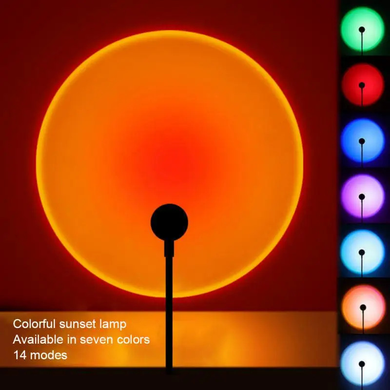 1-4pcs Sunset Lamp LED Rainbow - Sunset Lamp Projection recension och pris