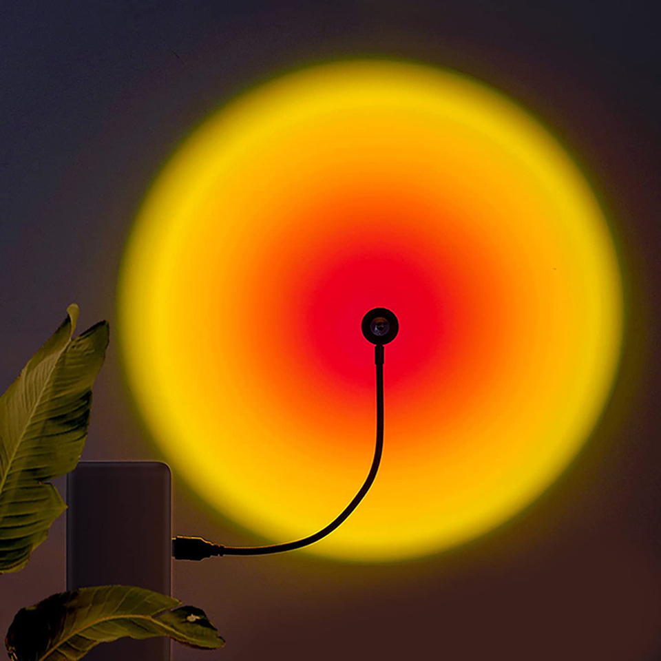 1x USB Sunset Lamp LED Rainbow - Sunset Lamp Projection recension och pris