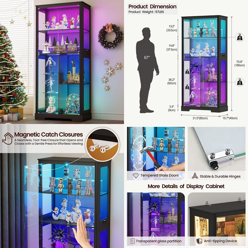 Lighted Corner Display Curio C - Lighting & Home Decor Studio recension och pris
