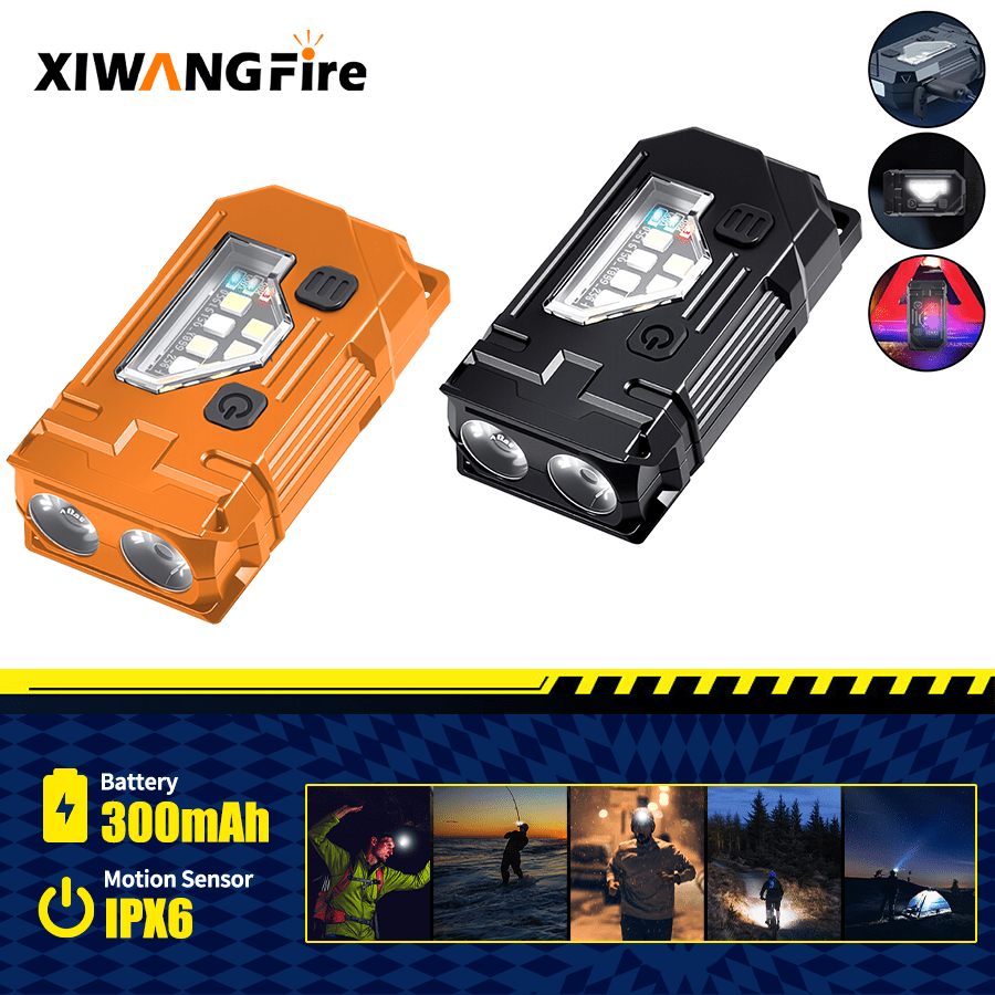 Mini Keychain EDC Flashlight - - Orange Lighting Decor recension och pris