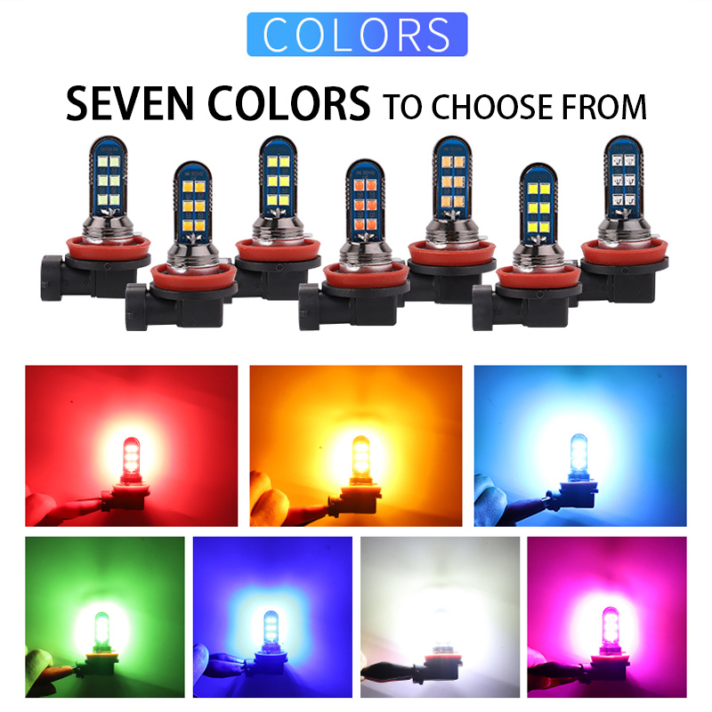 2Pcs 7 Colors Green Orange H7  - Orange Lighting Decor recension och pris