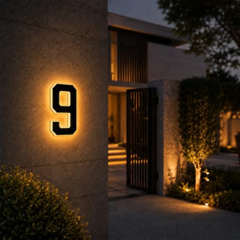 Solar Powered LED House Number - Decor Lighting Address recension och pris