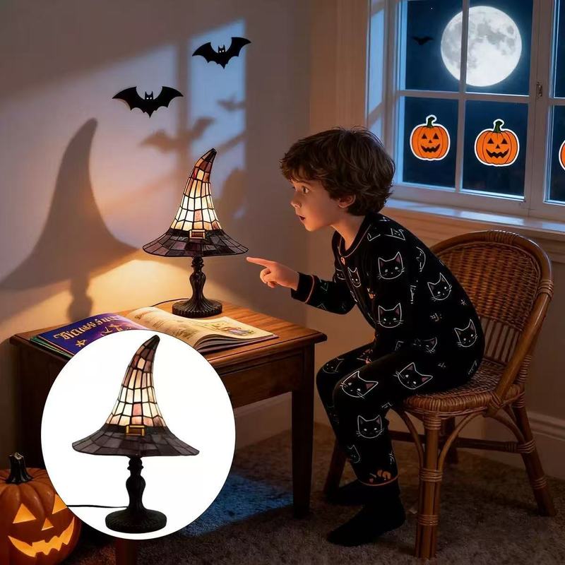 Stained Witch Hat Table Lamp H - Lighting Home Decor Items recension och pris