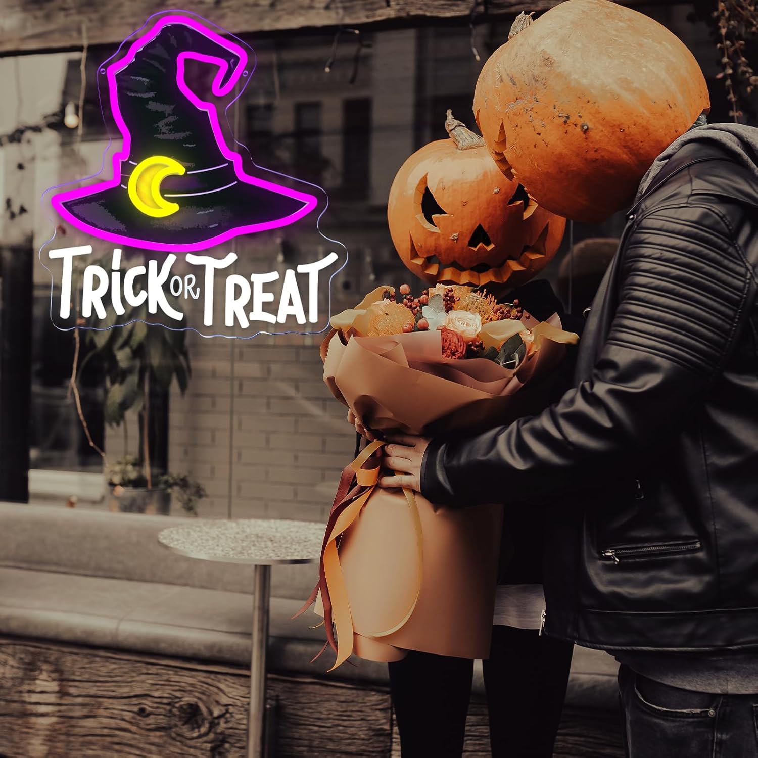 Trick Or Treat Witch Hat Neon  - Home Decor Lighting Tricks recension och pris