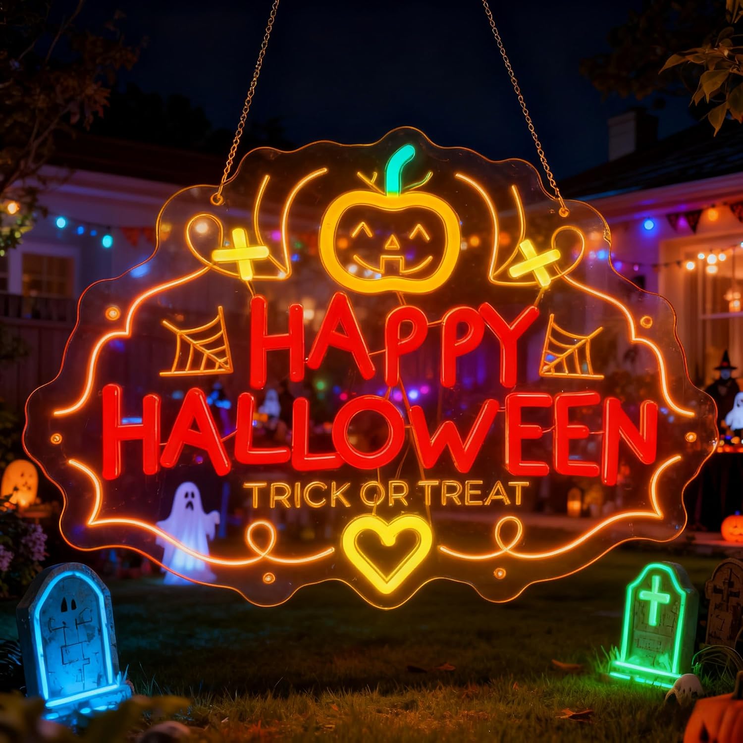Happy Halloween Trick Or Treat - Home Decor Lighting Tricks recension och pris