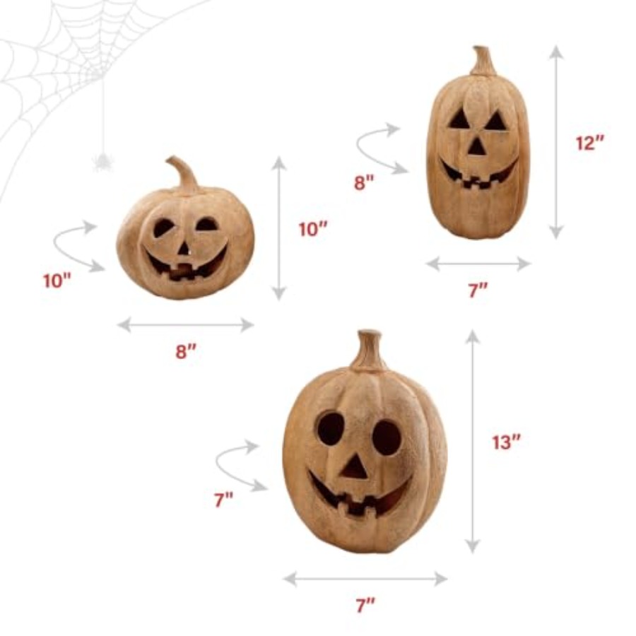 3-Piece Spooky Lighted LED Jac - Orange Lighting Decor recension och pris