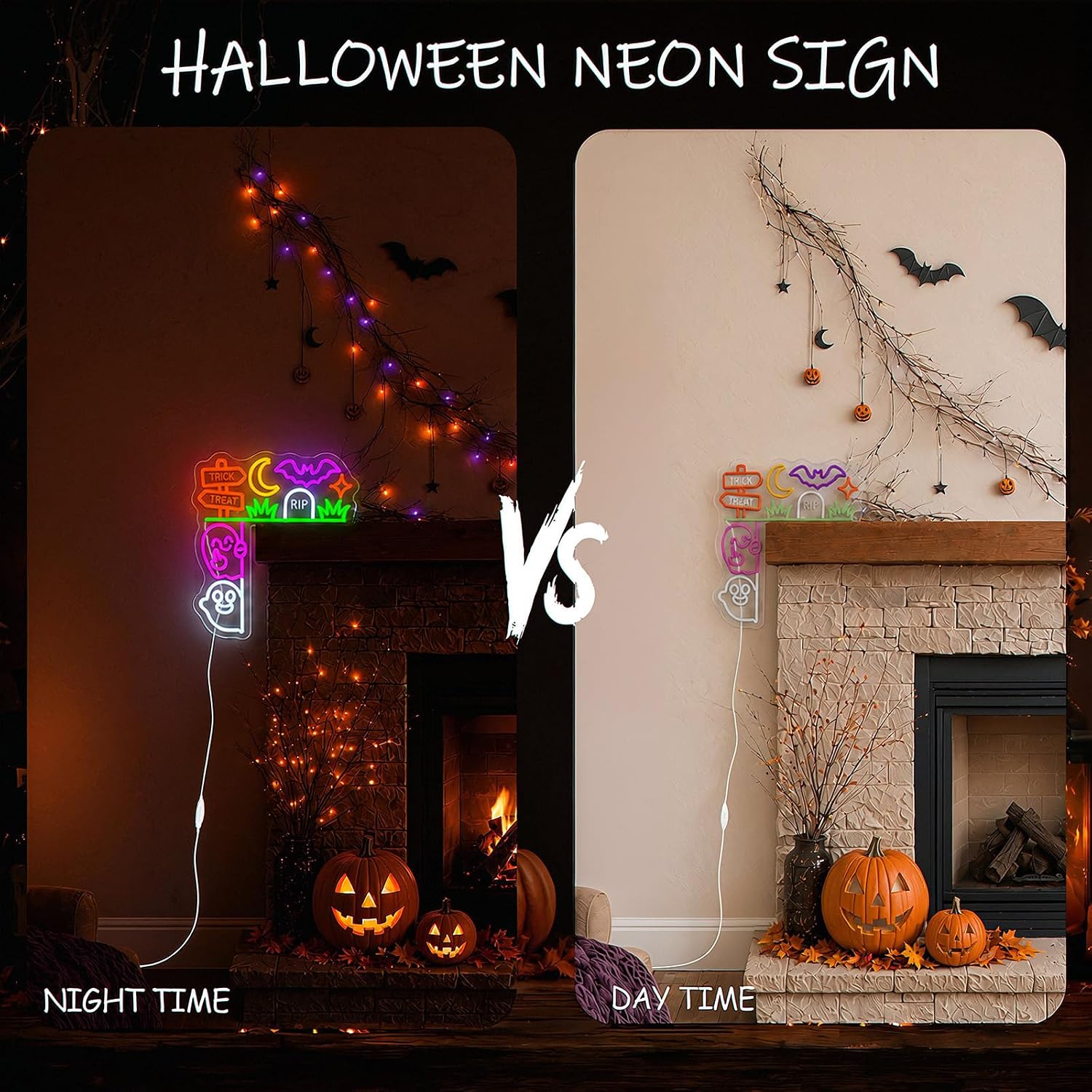 Trick Or Treat Neon Sign USB P - Home Decor Lighting Tricks recension och pris