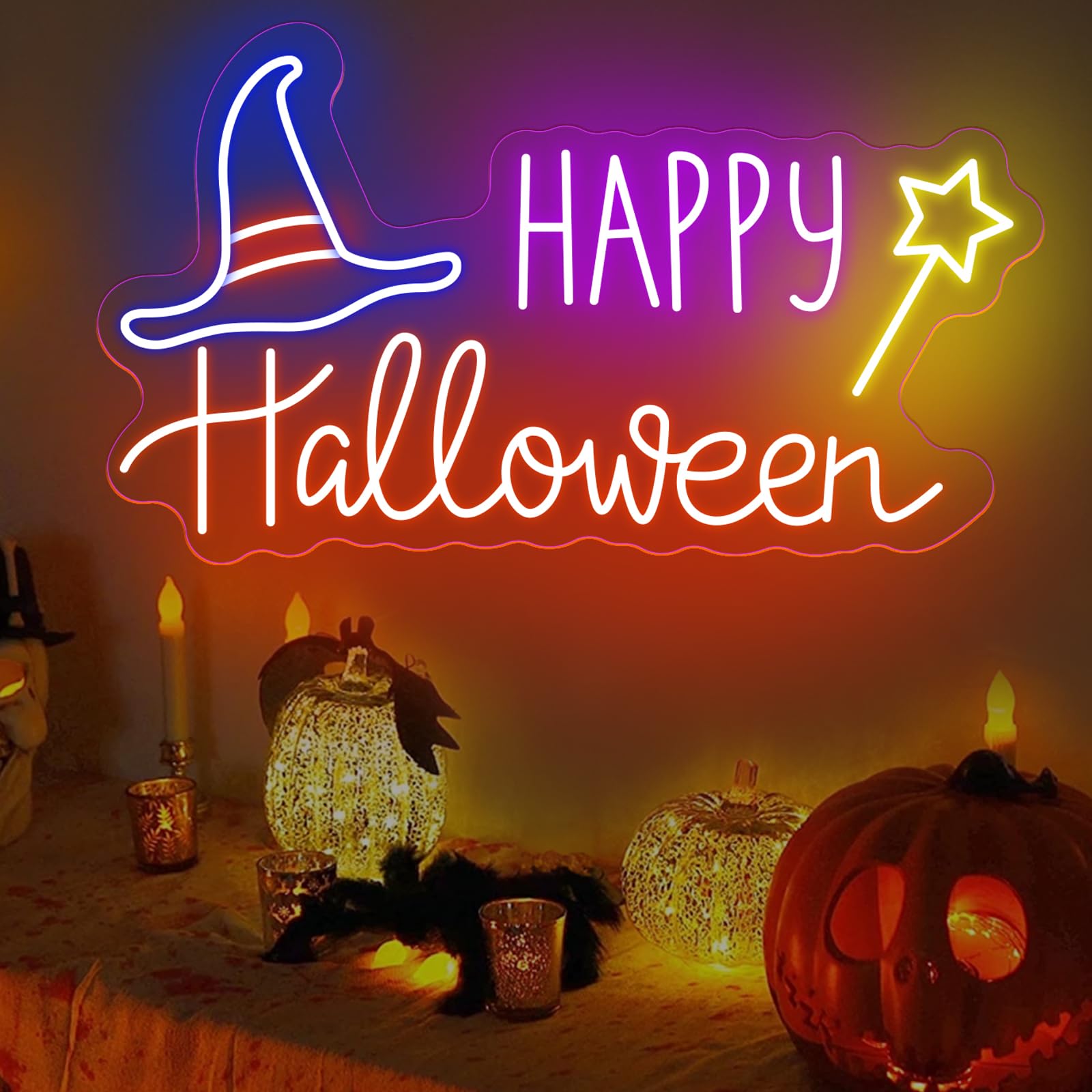 Happy Halloween Bat LED Neon S - Home Decor Lighting Tricks recension och pris