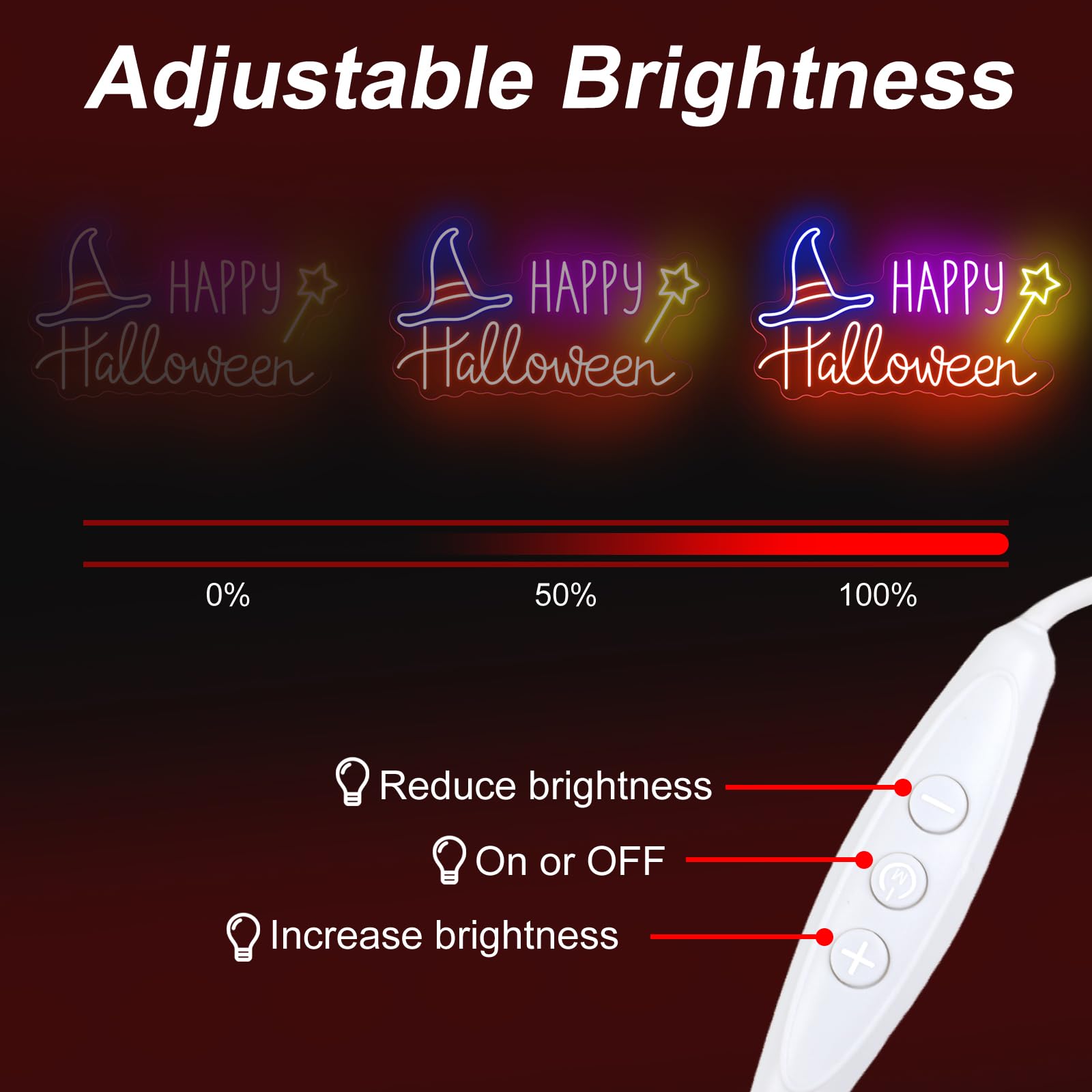 Happy Halloween Bat LED Neon S - Home Decor Lighting Tricks recension och pris