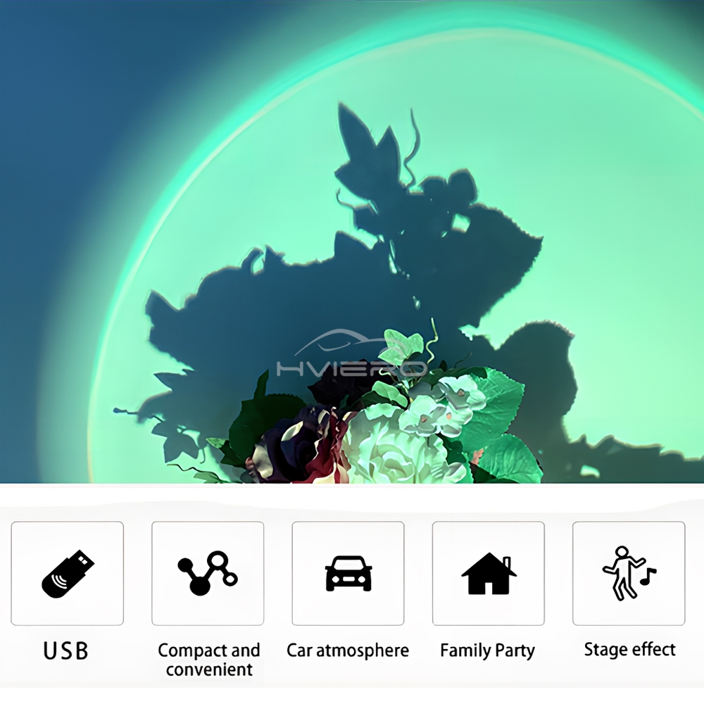 1Pcs USB Interface Sunset Lamp - Sunset Lamp Projection recension och pris
