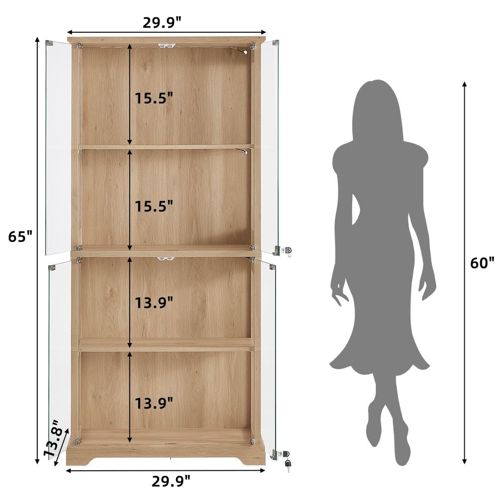 Farmhouse Glass Display Cabine - Lighting & Home Decor Studio recension och pris