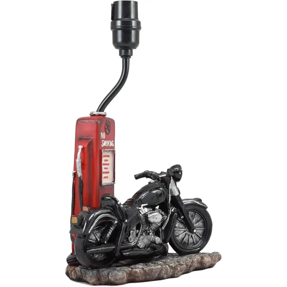 Vintage Retro Black Motorcycle - Lighting Decoration For Home recension och pris