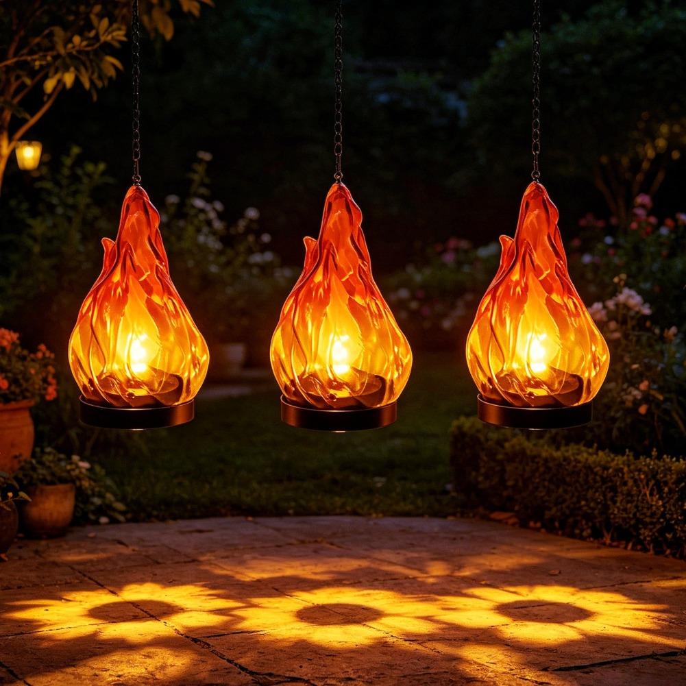 Solar Flame Hanging Lantern Li - Lighting Decor Outdoor recension och pris