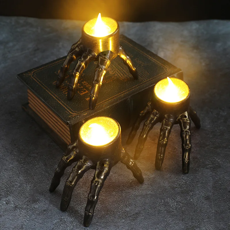 Halloween Break The Arm Skull  - Orange Lighting Decor recension och pris