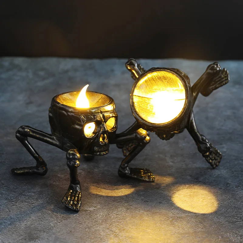 Halloween Break The Arm Skull  - Orange Lighting Decor recension och pris