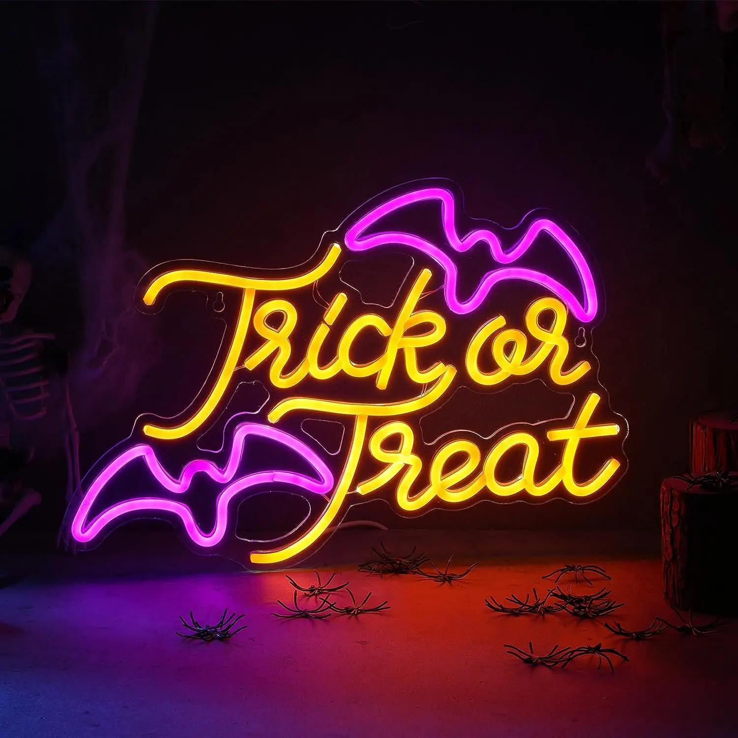 Trick or Treat Bat Neon Light  - Home Decor Lighting Tricks recension och pris