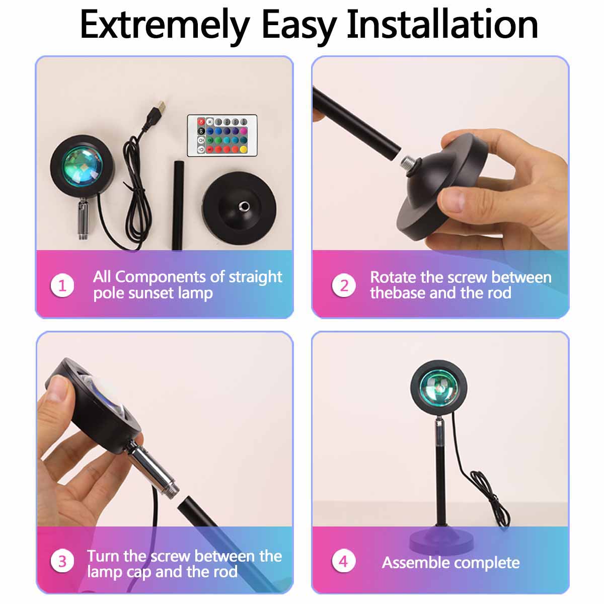 Sunset Projection Light Remote - Sunset Lamp Projection recension och pris